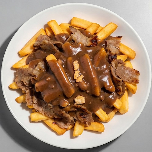 Chips, Donner & Curry Sauce 