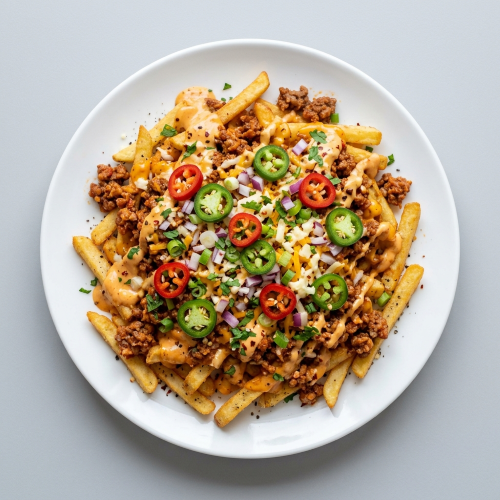 Loaded Salt Chilli Pepper Fries With Spicy Mince 